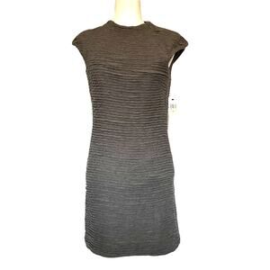 Suzi Chin Maggy Boutique Pleated Bodycon Sz 4 Cocktail Workwear Capsule Minimal